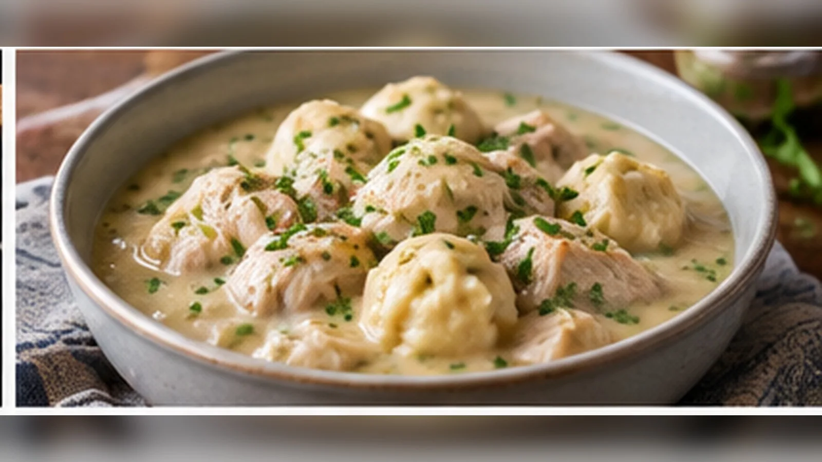 Chicken and Dumplings finished dish