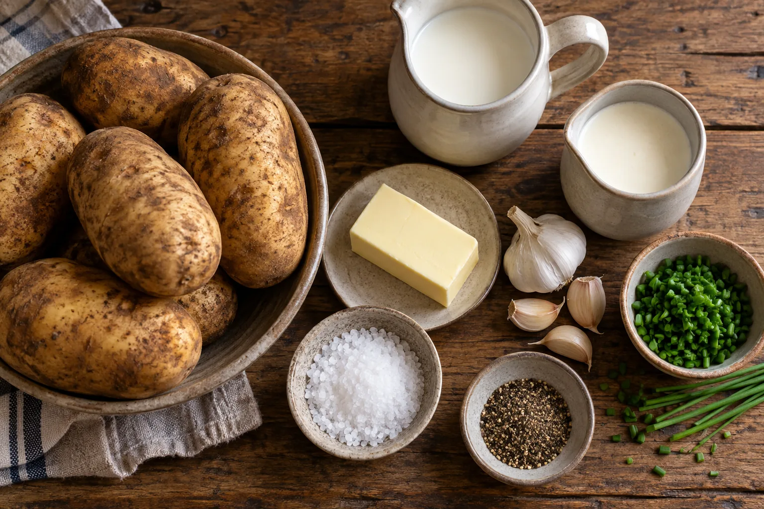 Mashed Potatoes ingredients — AI-generated food photography